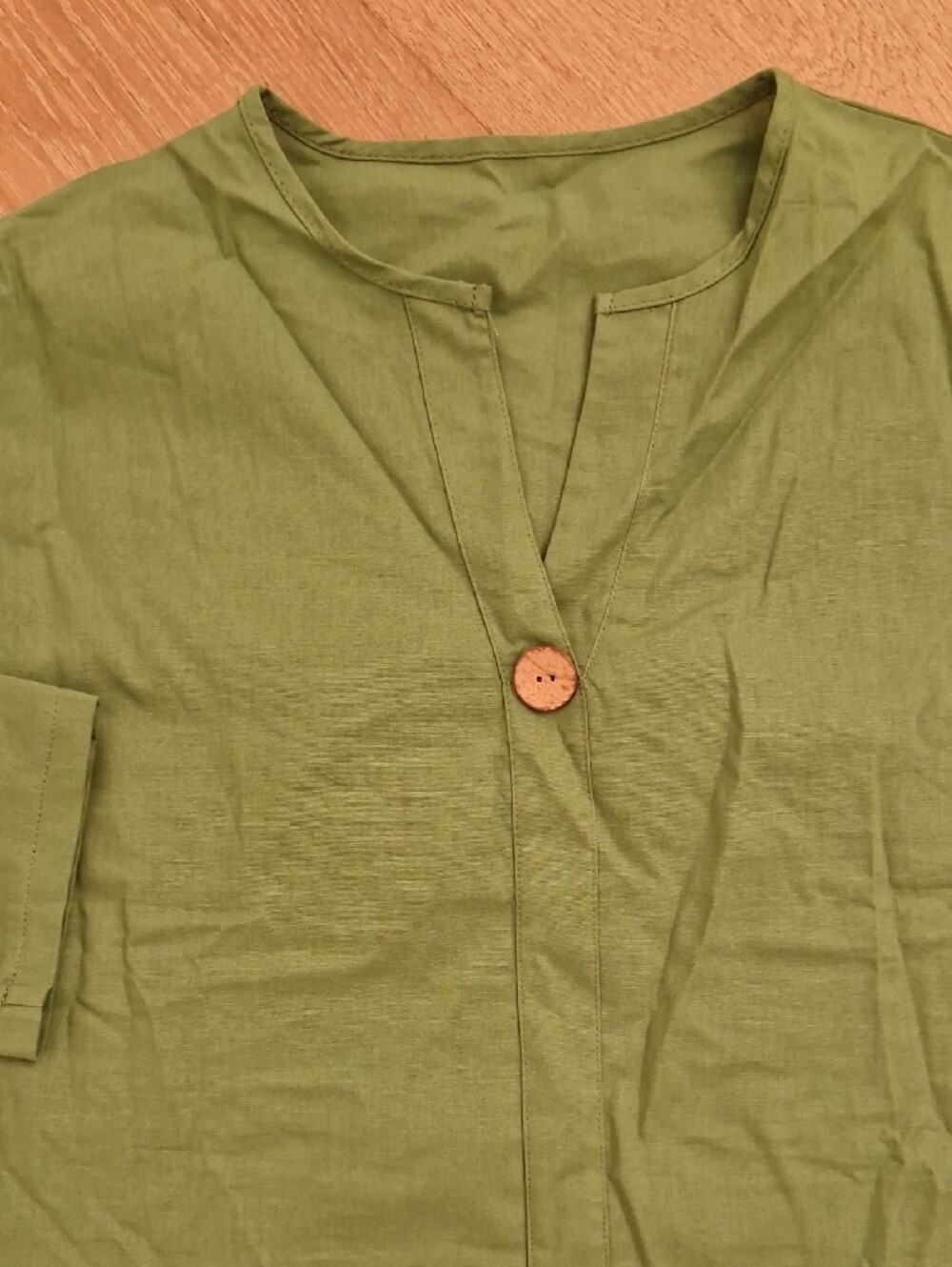 Green Button-Front Lightweight Jacket - Picture 2 of 2